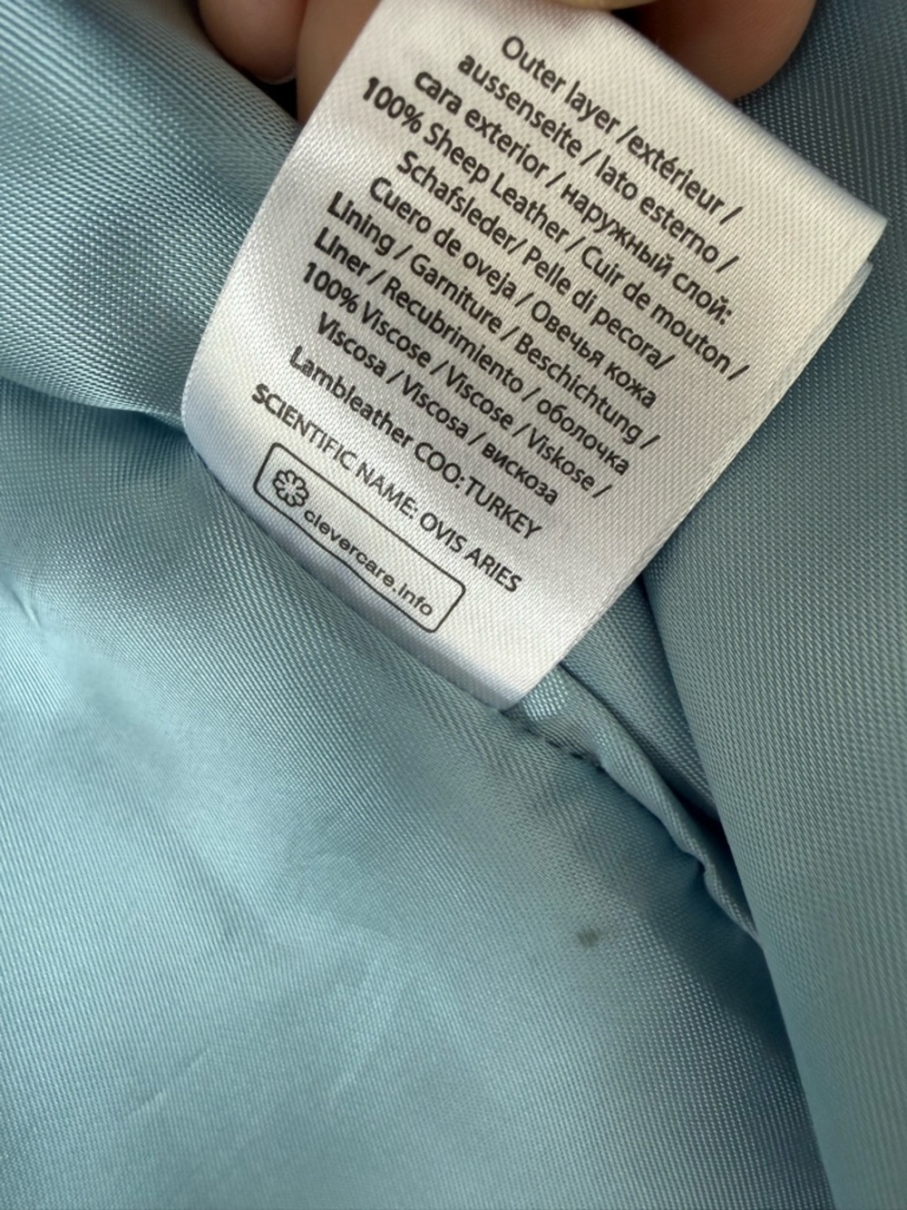 “Remain by Birger Christensen” Blue Mini Skirt with Front Zip - Picture 4 of 4
